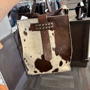 McFadin Made in Texas Cowhide Leather Purse/ Tote Bag. Stacie & Laurie McFadin.